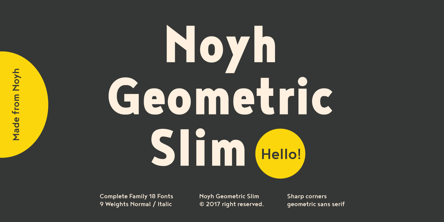 Ejemplo de fuente Noyh Geometric Slim #1